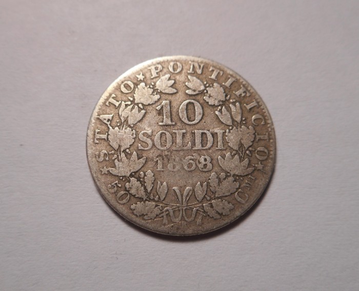 Vatican 10 Soldi 1868