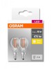 SET 2 becuri LED Osram, soclu E14, putere 4W, forma clasic, lumina alb calda, alimentare 220 - 240 V, &quot;000004058075803954&quot; (timbru verde 0.9 lei)