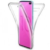 Husa 360 (fata+spate) silicon transparent pentru Samsung S10 Plus