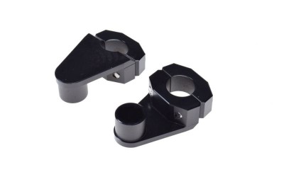 Set inaltatoare ghidon 22.2mm (risere), culoare negru, inaltime 60 mm Cod Produs: MX_NEW AW5139 foto