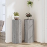 VidaXL Suporturi de plante 2 buc. gri sonoma 25x25x80cm lemn prelucrat