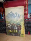 Flori din Muntii Nostri - Al. Beldie, 1959, 24 Planse Color, Biologie, Botanica, Ilustratii