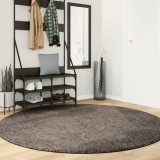 vidaXL Covor ISTAN, cu fire &icirc;nalte, aspect lucios, gri, &Oslash; 200 cm