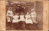 A2708N Tab&aacute;n S&aacute;ndor/Alexandru Taban, medic, prim dirijor al Operei din Cluj, cu părinții și frații, fotograf Stotter S&aacute;ndor, medic, 1897