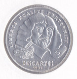 Moneda Franta 100 Franci 1991 - KM#996 aUNC ( argint , comemorativa Descartes ), Europa