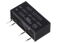Convertor DC/DC 1W 10.8-13.2V la 15V 66mA RP-1215S