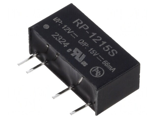 Convertor DC/DC 1W 10.8-13.2V la 15V 66mA RP-1215S