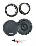 Pachet Inele Difuzoare VW + Excalibur X172, 16.5cm, 60W RMS, Golf 4 5 Passat Polo, Adaptor Montaj Boxe Auto Coaxiale