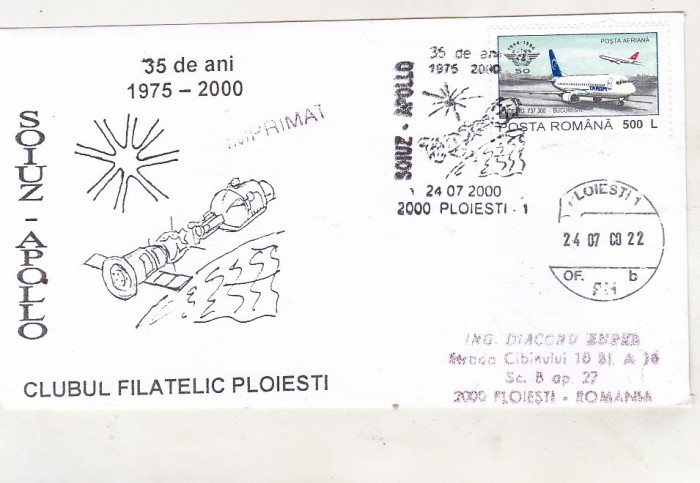 bnk fil Plic ocazional 35 ani Soiuz Apollo - Ploiesti 2000