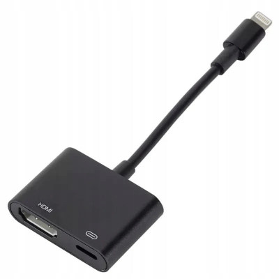 ADAPTOR VIDEO IPHONE LA HDMI Negru foto