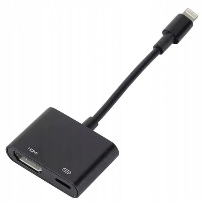 ADAPTOR VIDEO IPHONE LA HDMI Negru