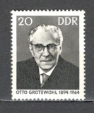 D.D.R.1965 1 an moarte O.Grotewohl-presedinte SD.180, Nestampilat