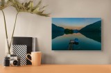 Tablou Canvas: Vaporașul Solitar &icirc;n Lumina Amurgului, 39 x 26 cm, CMCLASS