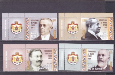 ROMANIA 2018 - FAURITORI AI MARII UNIRI - II, VINIETA 1, MNH - LP 2212 foto