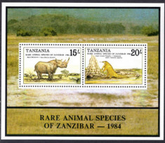 TANZANIA 1984 FAUNA ANIMALE SALBATICE DIN ZANZIBAR foto
