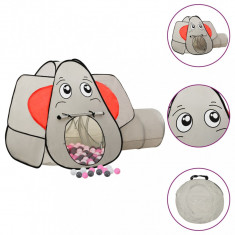 Cort de joaca elefant pentru copii 250 bile, gri, 174x86x101 cm GartenMobel Dekor