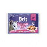 Brit Premium Delicate, hrana umeda pentru pisici, 4 x 85 gr
