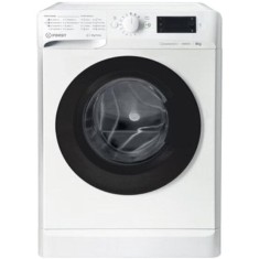 Masina de spalat rufe Indesit New MyTime MTWE91495WKEE, 9 kg, 1400 rpm, Clasa B, Motor Inverter, Fast Cycles, Display Digital, Alb/Negru