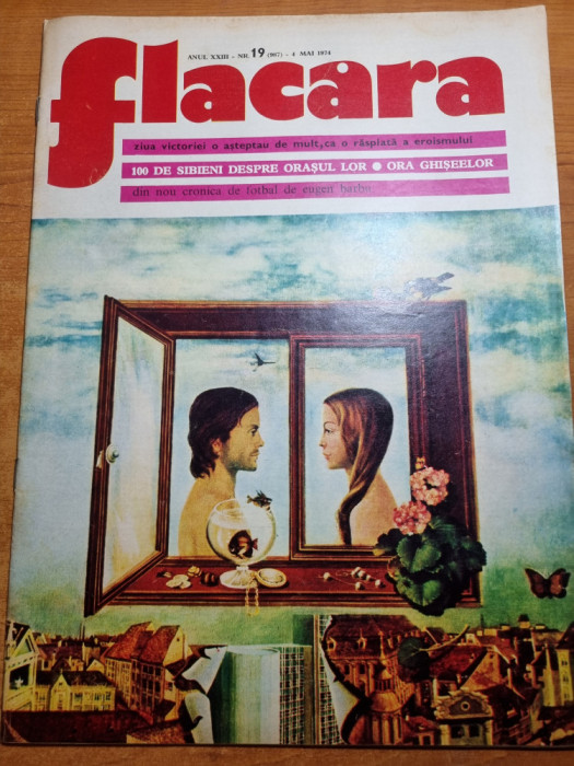 flacara 4 mai 1974-ilie nastase,orasul sibiu,inaugurare p-ta dorobanti