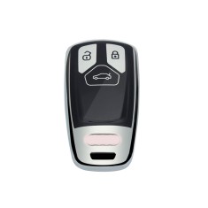 Husa Cheie Audi SmartKey TPU+PC GRI+Negru