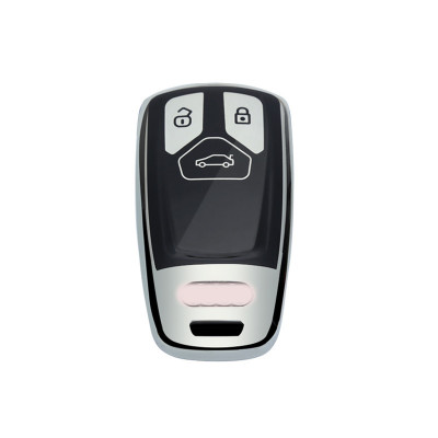 Husa Cheie Audi SmartKey TPU GRI cu Negru foto