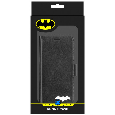 Husa TPU DC Comics Magnetic Wallet Batman 025 pentru Apple iPhone X, Neagra foto