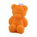 Lumanare Parfumata, Model Ursulet, Portocaliu, Aroma de Portocala, 5.5x3.6x4 cm