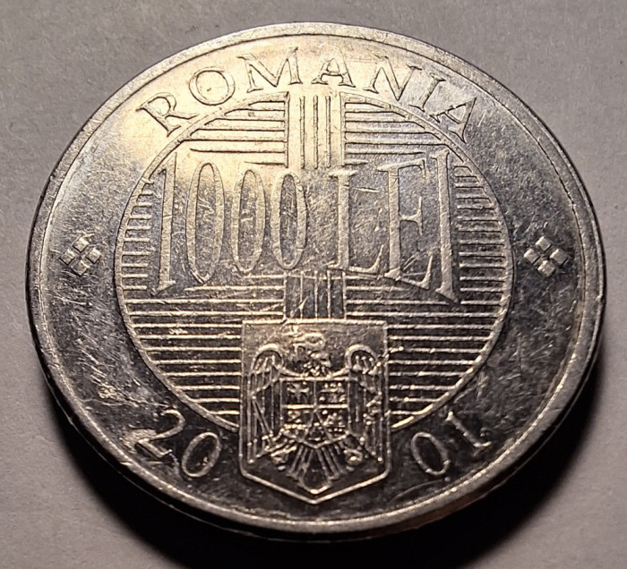 Moneda 1000 lei 2001 (#3) luciu
