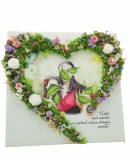 Tablou pe canvas, personalizabil cu licheni 40 cm x 40 cm cu hortensii si trandafiri criogenati si plante naturale uscate (Multicolor), Eventissimi&reg;