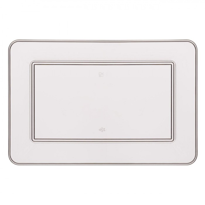 Platou Plastic, Dreptunghiular, Culoare Transparentă, Dimensiuni 37x24cm