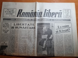 romania libera 14 august 1990-articol sapanta,festivalul filmului costinesti