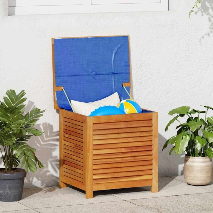 vidaXL Ladă depozitare grădină cu grilaj 60x50x56 cm lemn masiv acacia