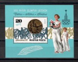 Ungaria 1980 - Medalii olimpice - Moscova, Colita. MNH, Nestampilat
