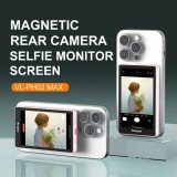 Cumpara ieftin Monitor magnetic, KingMa VL-PH02 MAX, pentru selfie-uri si vlogging, ecran 3.97&quot;, compatibil iPhone, Samsung, Huawei, rezolutie 4K 30fps, roz
