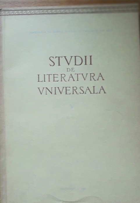 Tudor Vianu - Studii de literatură universală, 1963