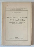 IDEOLOGIA LITERARA POPORANISTA. CONTRIBUTIUNEA LUI G. IBRAILEANU SI BIBLIOGRAFIA PROBLEMEI de G.C. NICOLESCU, 1937