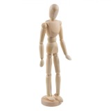 Manechin Lemn, Inălțime 30 cm, Articulații Mobile, Bază Rotundă, Oem