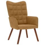 vidaXL Scaun de relaxare, maro, catifea 4016818