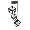 Pendul Fedra 3xE27 negru metal 528/3R