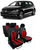 Cumpara ieftin Huse scaune auto piele si textil VW GOLF VII (2012-2019) Negru+Rosu, Umbrella