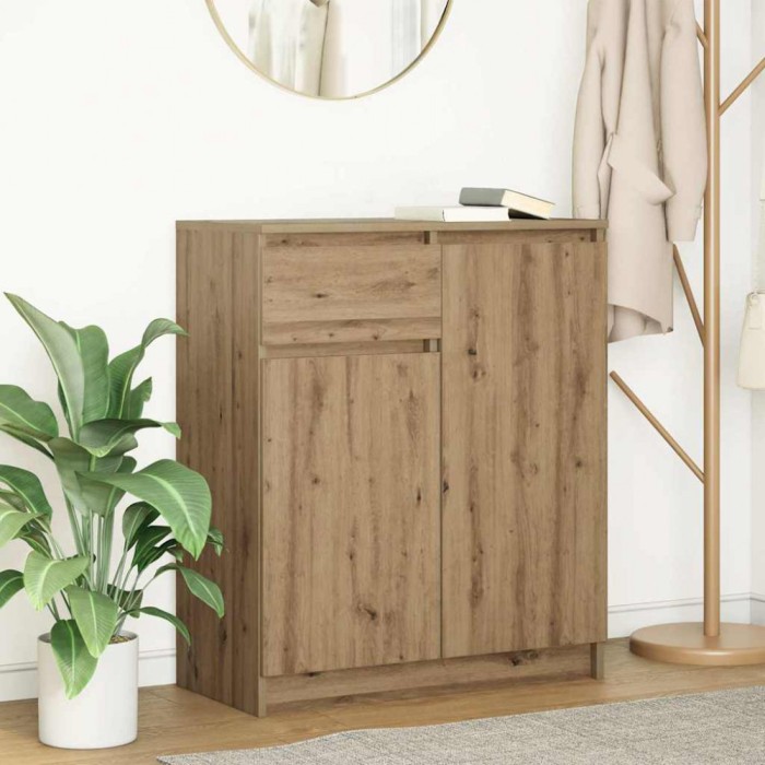 vidaXL Bufetă cu sertar Artisan Stejar 71x35x84 cm Lemn prelucrat 861597
