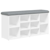 Cumpara ieftin Banca pentru pantofi, alba, 102x32x50 cm, lemn stratificat
