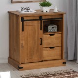 VidaXL Bufetă HALDEN cu uşă glisantă 80x40x80 cm lemn masiv