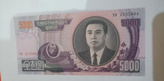 KOREEA DE NORD 5.000 WON. UNC. foto