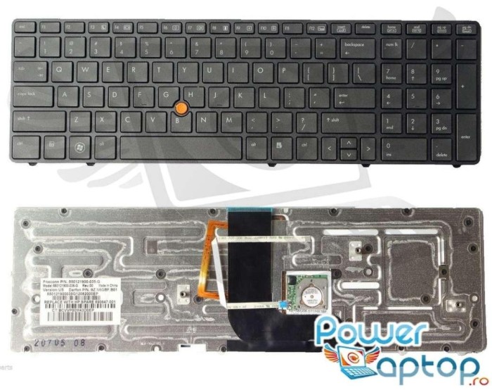 Tastatura HP 9Z.N6GUF.C1E iluminata backlit, NSK HX201 iluminata backlit, NSK HX20G iluminata backlit, NSK