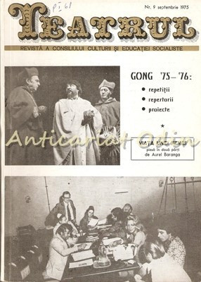 Teatrul Nr.: 9/1975 - Revista A Consiliului Culturii Si Educatie foto