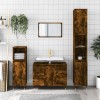 VidaXL Dulap pentru baie, stejar fumuriu, 80x33x60 cm, lemn compozit