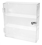 Vitrina acrilica cu 3 etajere 320 x 320 x 100 mm