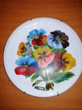 Farfurie portelan de colectie Gustavsberg Suedia buchet de flori colorate