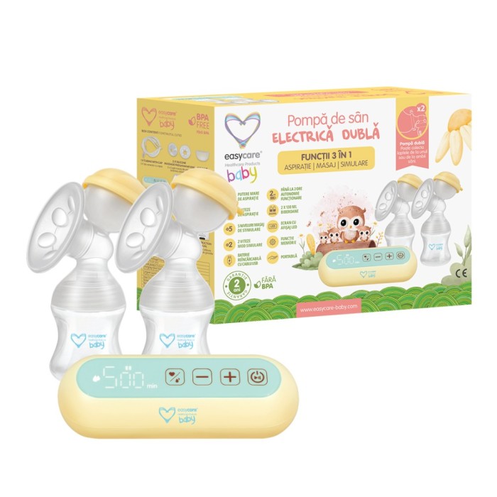 Pompa de S&acirc;n Electrică Dublă 3 &icirc;n 1 &ndash; EASYCARE BABY